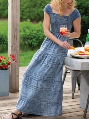 Soft Surrounding PM Women’s Denim Smocked Max Dress